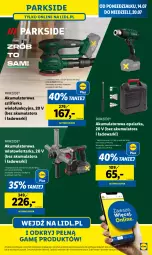 Gazetka promocyjna Lidl - GAZETKA - Gazetka - ważna od 19.07 do 19.07.2025 - strona 27 - produkty: Parkside, Opalarka, Wiertarka, Tarka, Młot, Młotowiertarka, Szlifierka, Akumulator