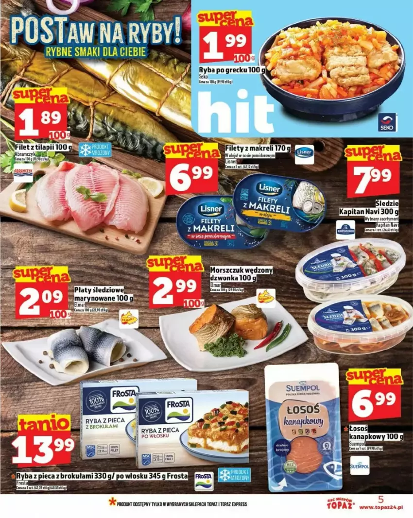 Gazetka promocyjna Topaz - ważna 12.03 do 19.03.2025 - strona 24 - produkty: Piec, Ryba, Ryba po grecku, Suempol, Top