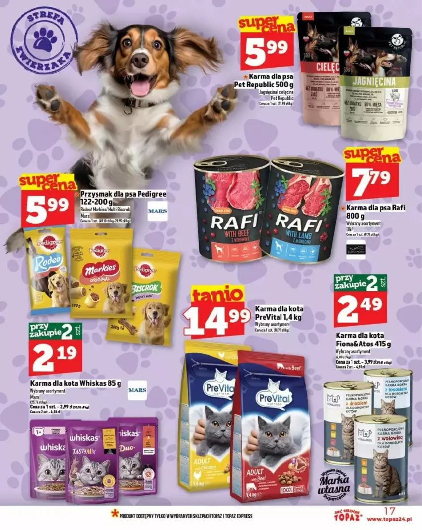 Gazetka promocyjna Topaz - ważna 12.03 do 19.03.2025 - strona 9 - produkty: LANA, Mars, Pedigree, Top, Whiskas