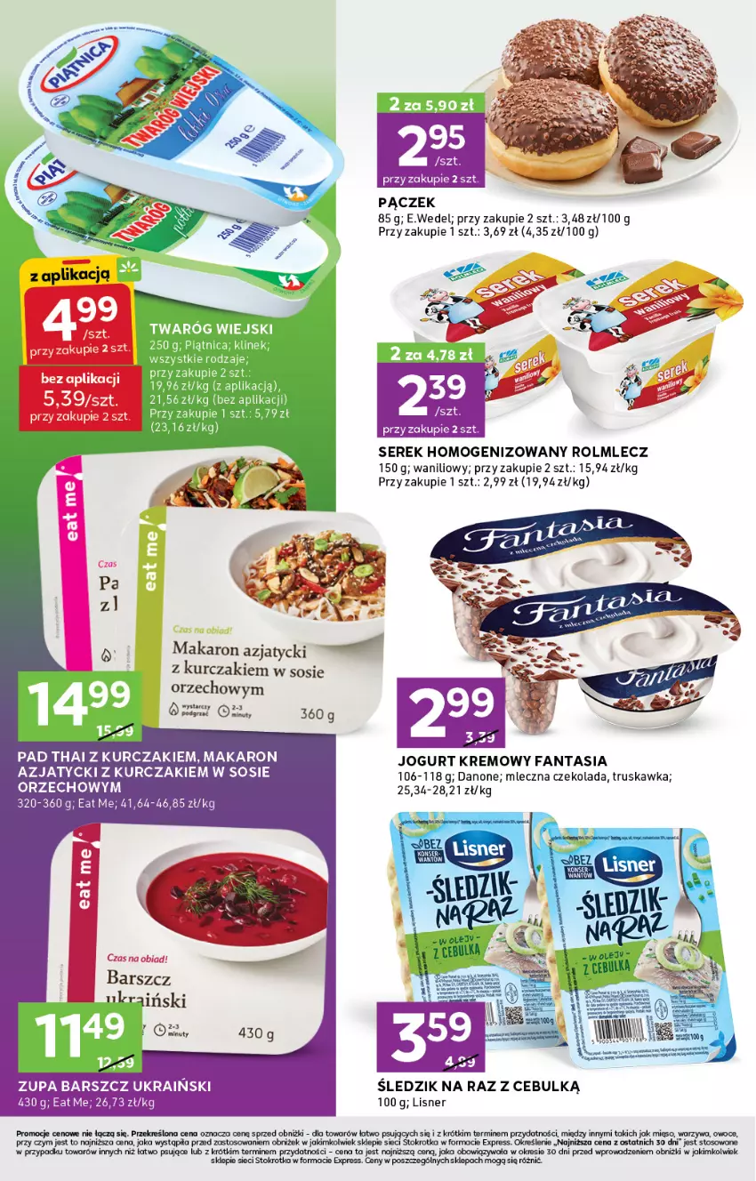 Gazetka promocyjna Stokrotka - Stokrotka Express - ważna 10.10 do 16.10.2024 - strona 2 - produkty: Czekolada, Danone, Fa, Fanta, Gra, Jogurt, Kasia, Kiwi, Kurczak, Lisner, Makaron, Mięso, Nuty, Owoce, Pączek, Rolmlecz, Ser, Serek, Serek homogenizowany, Sony, Sos, Warzywa, Wino, Zupa