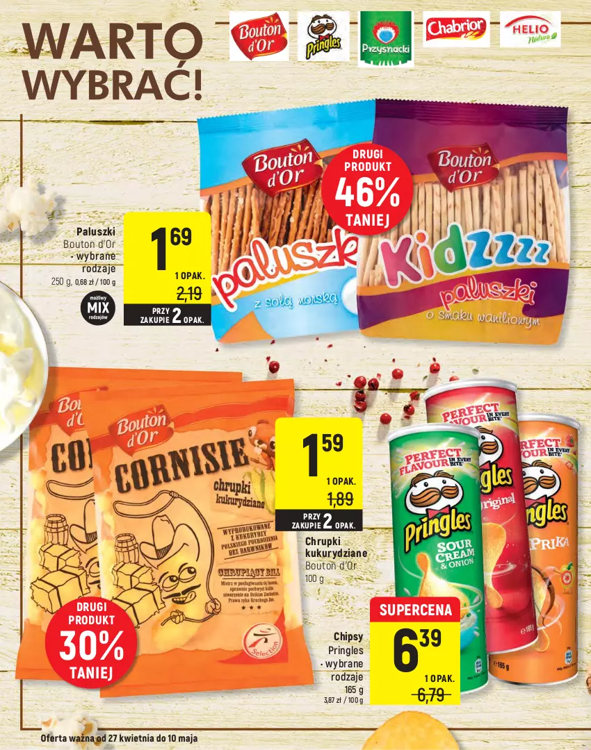 Gazetka promocyjna Intermarche - Warto brać - ważna 27.04 do 10.05.2021 - strona 14 - produkty: Chabrior, Chipsy, Chrupki, Helio, Pringles, Przysnacki, Ryż, Wafle