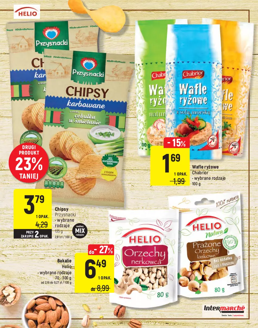 Gazetka promocyjna Intermarche - Warto brać - ważna 27.04 do 10.05.2021 - strona 15 - produkty: Chabrior, Chipsy, Chrupki, Helio, Pringles, Przysnacki, Ryż, Wafle