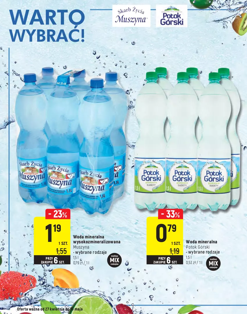 Gazetka promocyjna Intermarche - Warto brać - ważna 27.04 do 10.05.2021 - strona 16 - produkty: Leon, Mus, Sok, Syrop, Szyna, Woda, Woda mineralna