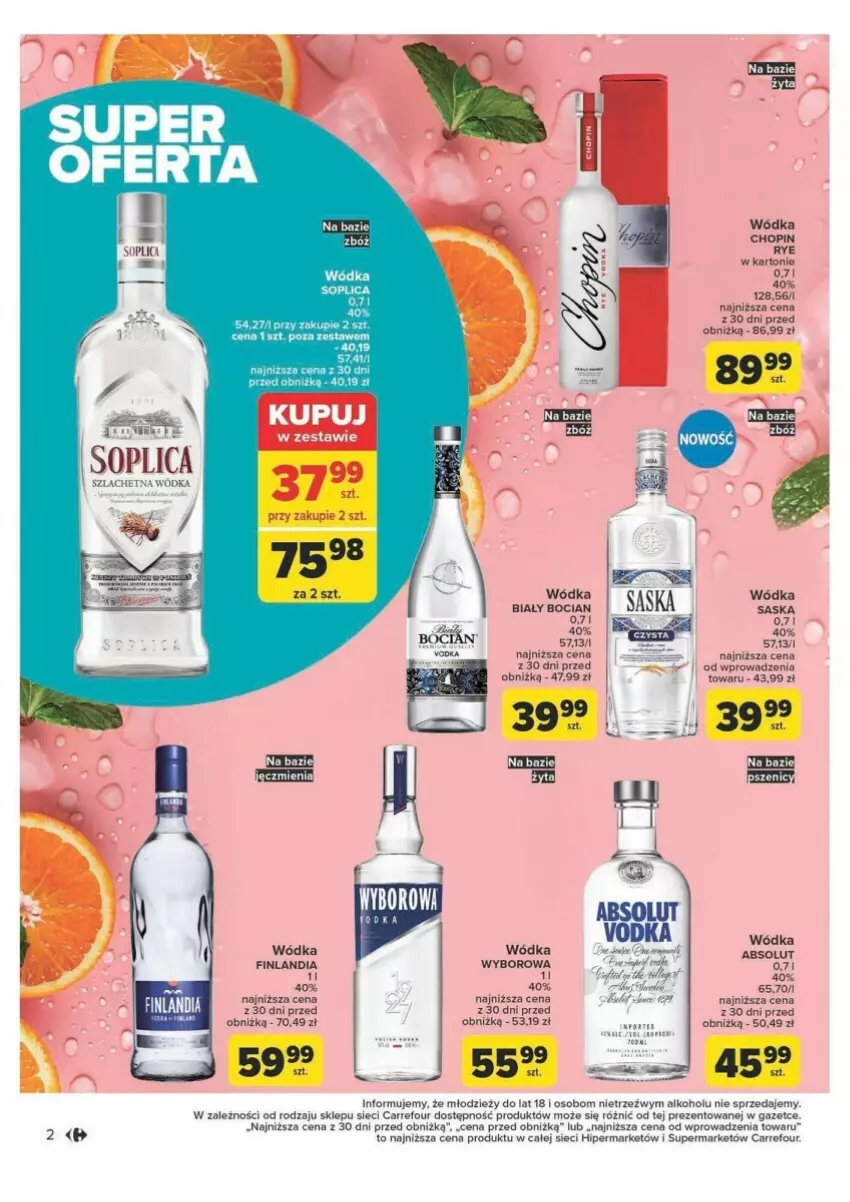 Gazetka promocyjna Carrefour - ważna 03.06 do 15.06.2024 - strona 5 - produkty: Absolut, Biały Bocian, Finlandia, LG, Por, Saska, Soplica, Wódka, Wyborowa