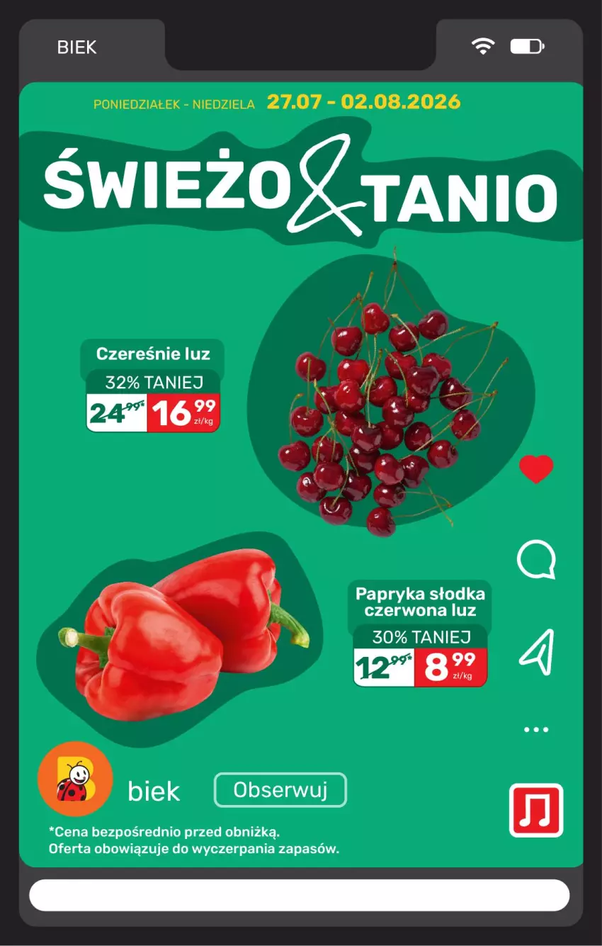 Gazetka promocyjna Biedronka - BIEK - ważna 31.07 do 07.08.2026 - strona 8 - produkty: Papryka, Papryka słodka