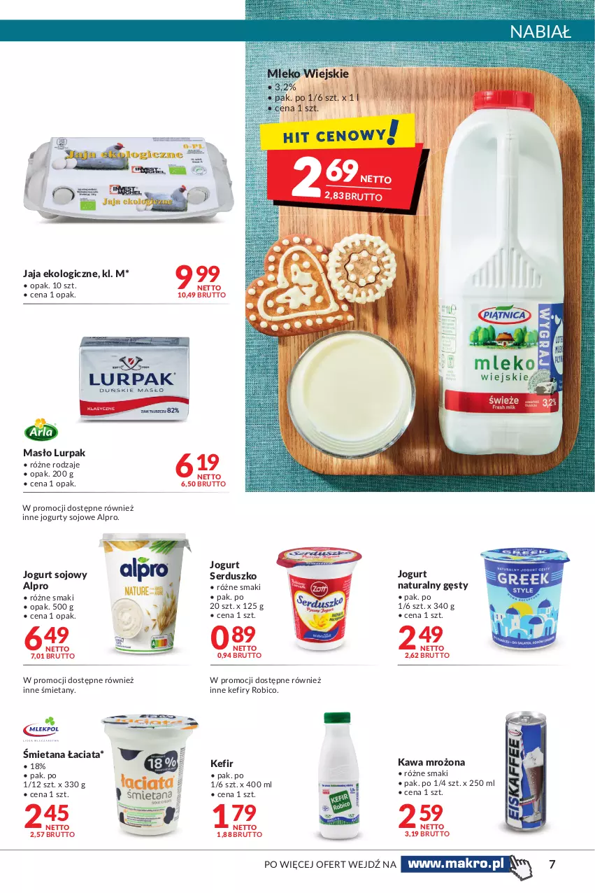 Gazetka promocyjna Makro - [Oferta promocyjna] Artykuły spożywcze i przemysłowe - ważna 16.11 do 29.11.2021 - strona 7 - produkty: Alpro, BIC, Jaja, Jogurt, Jogurt naturalny, Kawa, Kefir, Lurpak, Masło, Mleko, Robico, Ser