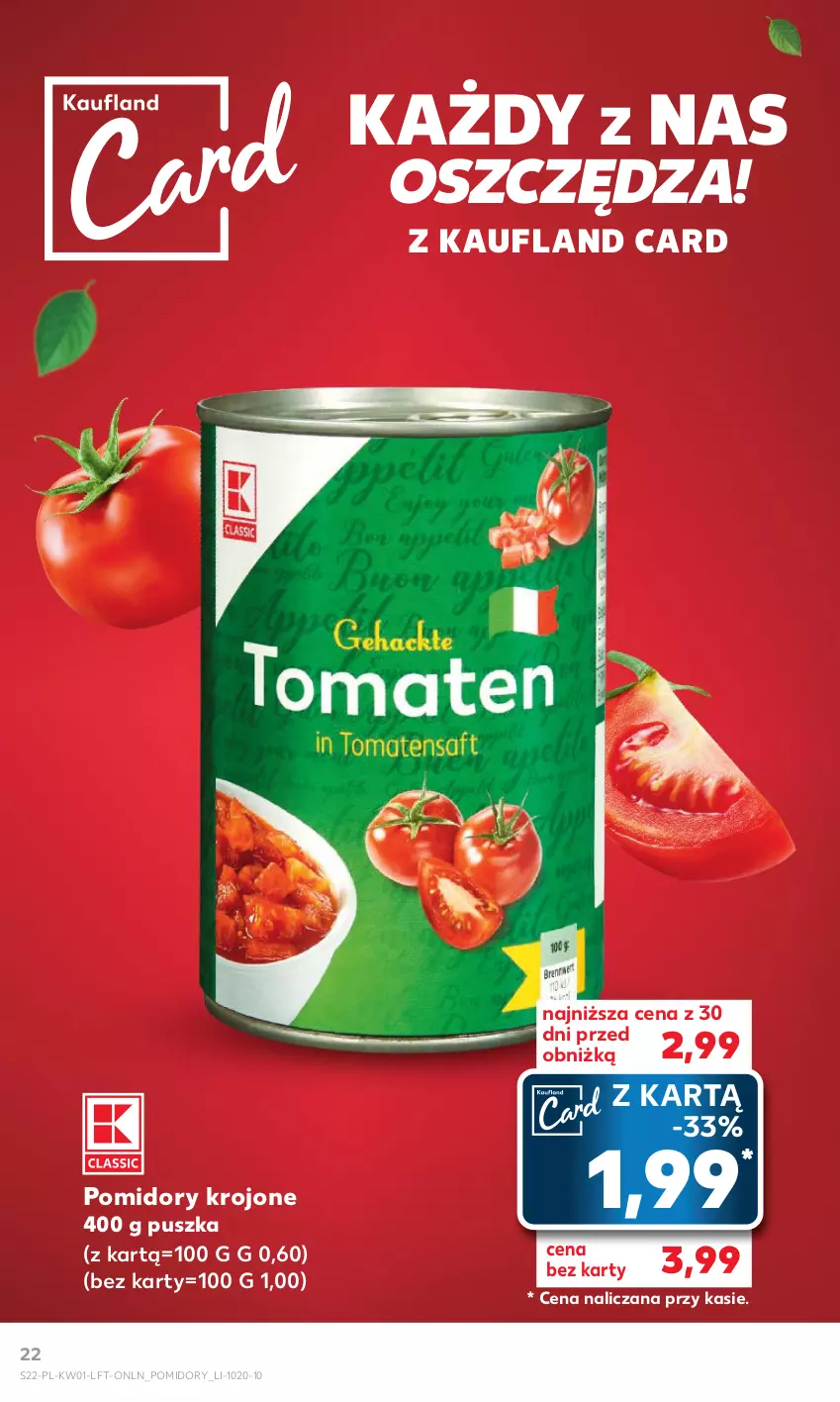 Gazetka promocyjna Kaufland - Gazetka tygodnia - ważna 03.01 do 10.01.2024 - strona 22 - produkty: Pomidory, Pomidory krojone