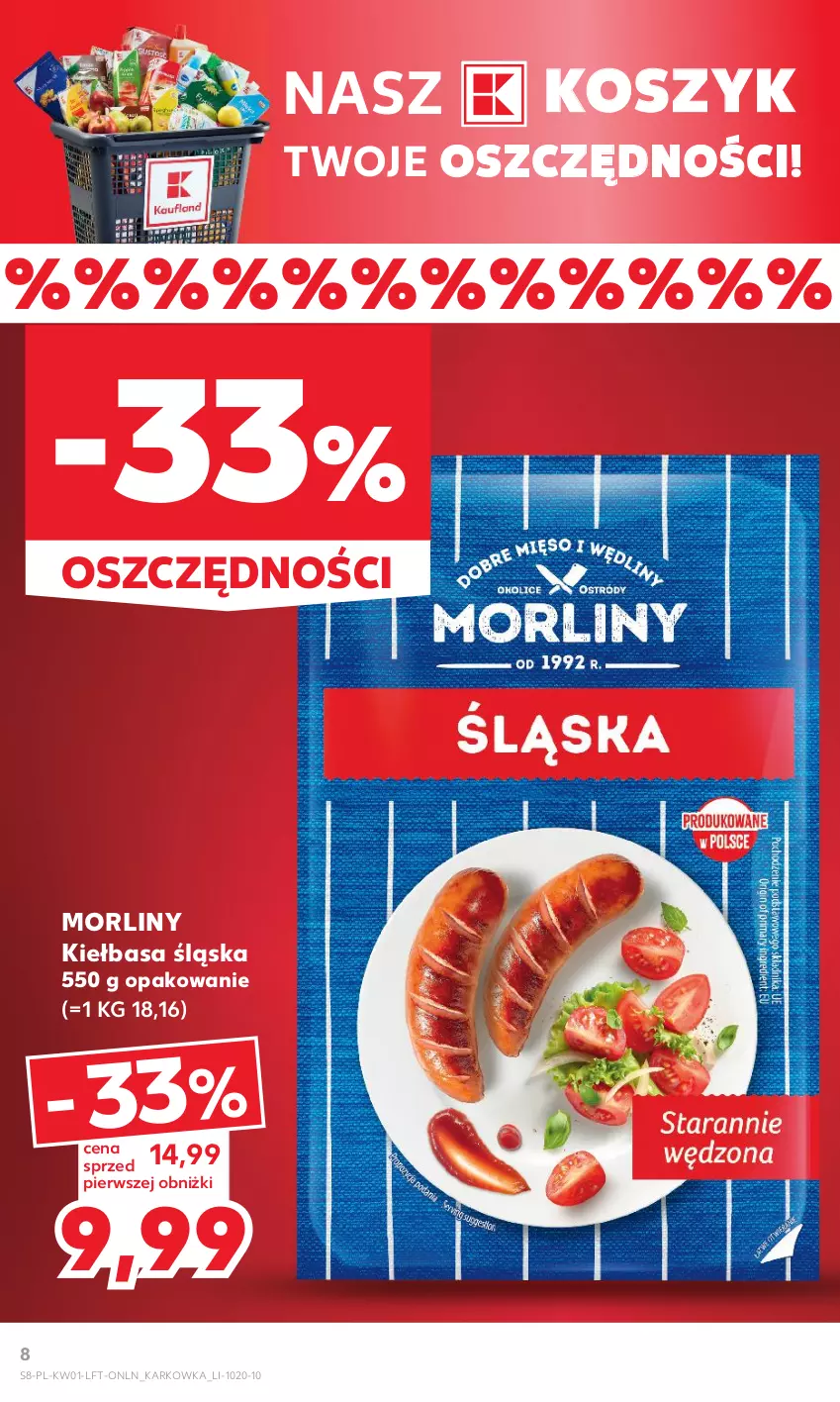 Gazetka promocyjna Kaufland - Gazetka tygodnia - ważna 03.01 do 10.01.2024 - strona 8 - produkty: Kiełbasa, Kiełbasa śląska, Kosz, Morliny