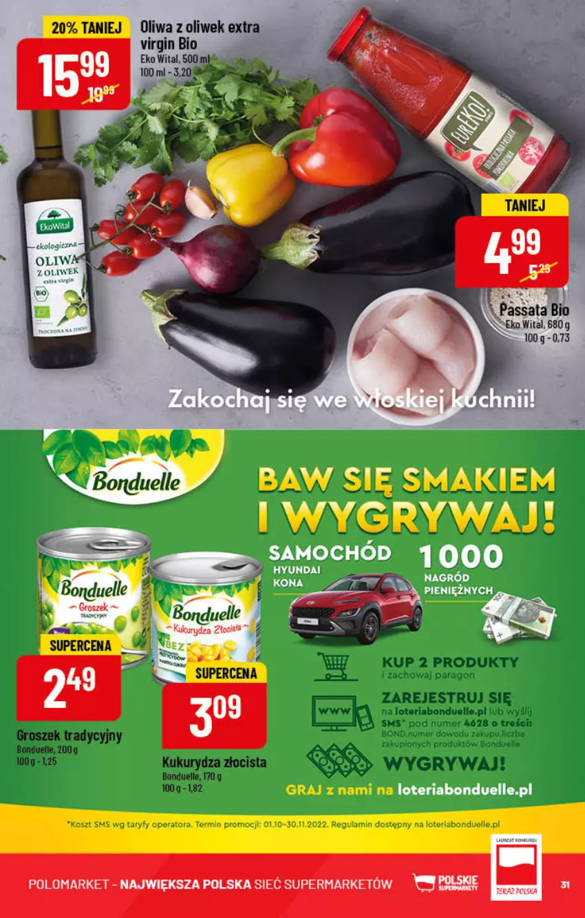 Gazetka promocyjna PoloMarket - Gazetka pomocyjna - ważna 26.10 do 31.10.2022 - strona 31 - produkty: Bonduelle, Gin, Oliwa, Oliwa z oliwek, Samochód