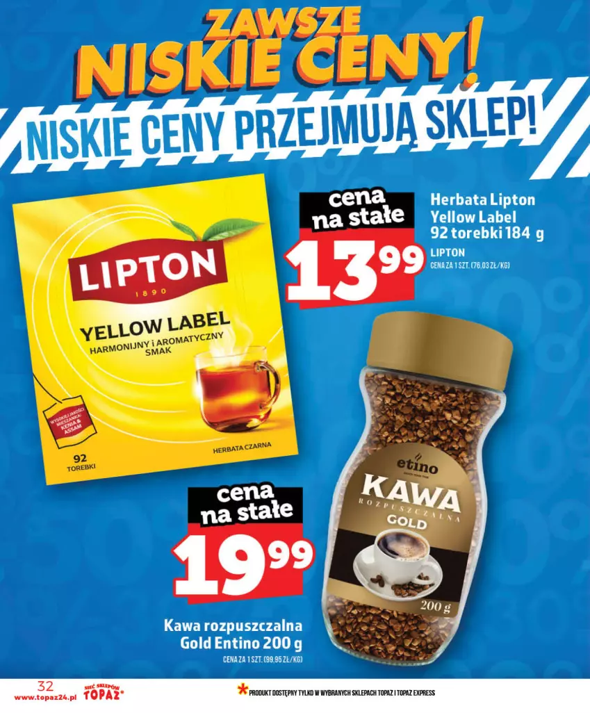 Gazetka promocyjna Topaz - Gazetka - ważna 28.05 do 03.06.2026 - strona 32 - produkty: Kawa, Kawa rozpuszczalna, Top