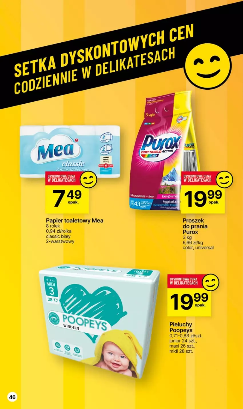 Gazetka promocyjna Delikatesy Centrum - Gazetka DC47 czw-sr - ważna 30.11 do 06.12.2023 - strona 46 - produkty: Papier, Papier toaletowy, Pieluchy, Pur