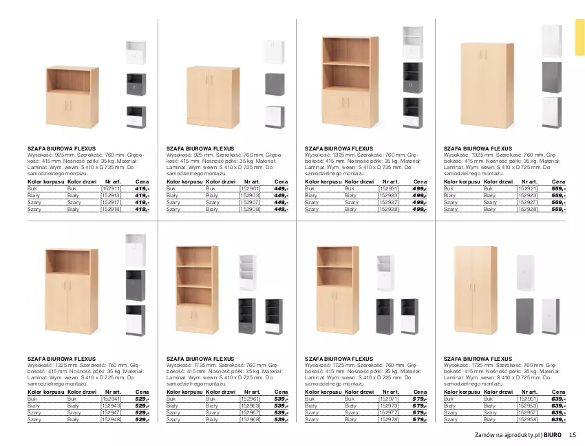 Gazetka promocyjna AJ Produkty - Marzec - ważna 01.03 do 31.03.2021 - strona 15 - produkty: Biuro, Drzwi, Fa, Sok, Szafa