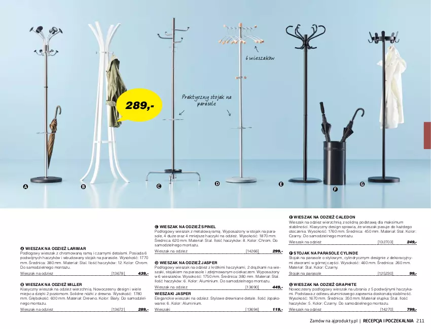 Gazetka promocyjna AJ Produkty - Marzec - ważna 01.03 do 31.03.2021 - strona 211 - produkty: Gra, Haczyk, Ociekacz, Parasol, Sok, Stojak, Ubrania, Wieszak