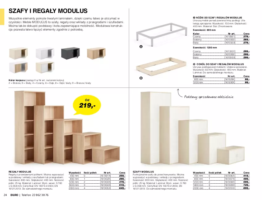 Gazetka promocyjna AJ Produkty - Marzec - ważna 01.03 do 31.03.2021 - strona 24 - produkty: Biuro, Meble, Mobil, Półka, Regał, Sok, Sprzątanie, Telefon