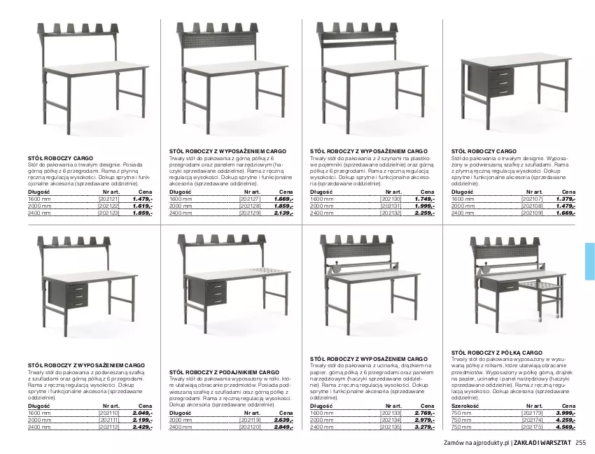 Gazetka promocyjna AJ Produkty - Marzec - ważna 01.03 do 31.03.2021 - strona 255 - produkty: Haczyk, Papier, Pojemnik, Rama, Rolki, Sok, Stół, Szyna