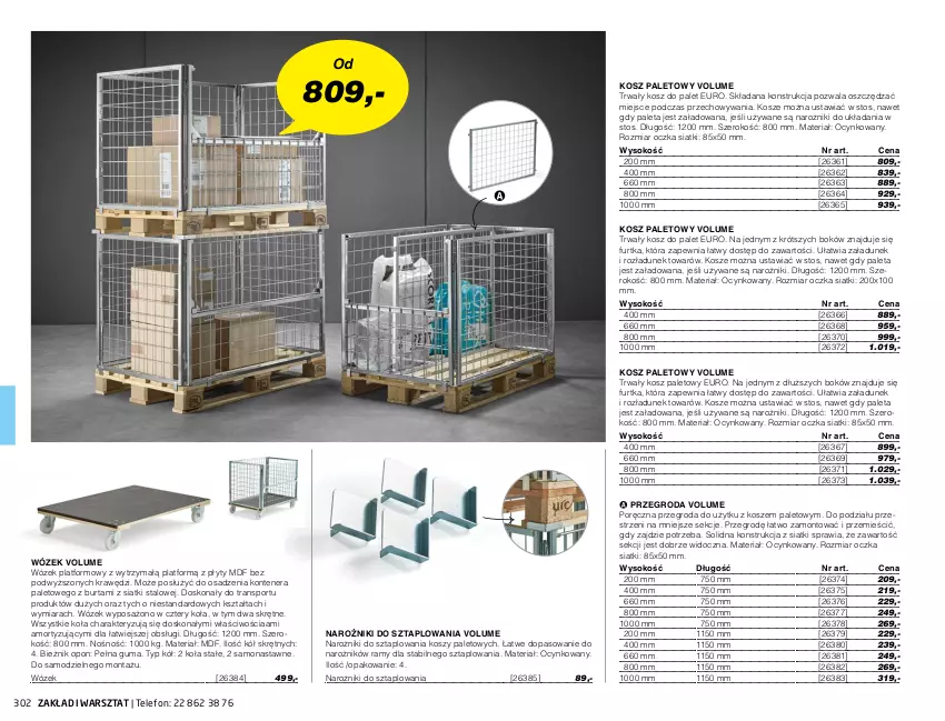 Gazetka promocyjna AJ Produkty - Marzec - ważna 01.03 do 31.03.2021 - strona 302 - produkty: Bieżnik, Cynk, Kosz, Narożnik, Paleta, Por, Sok, Sport, Telefon, Tran, Wózek