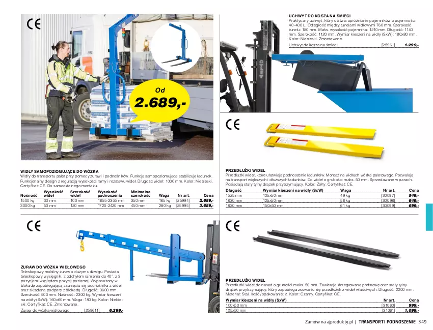 Gazetka promocyjna AJ Produkty - Marzec - ważna 01.03 do 31.03.2021 - strona 349 - produkty: Dźwig, Kosz, Mobil, Mop, O nas, Pojemnik, Por, Sok, Sport, Teleskop, Tran, Tunel, Waga