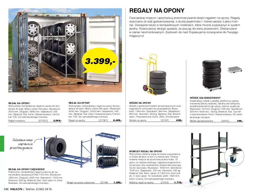 Gazetka promocyjna AJ Produkty - Marzec - ważna 01.03 do 31.03.2021 - strona 388 - produkty: Bieżnik, Mobil, O nas, Opony, Por, Rama, Regał, Sok, Sport, Telefon, Tran, Wózek