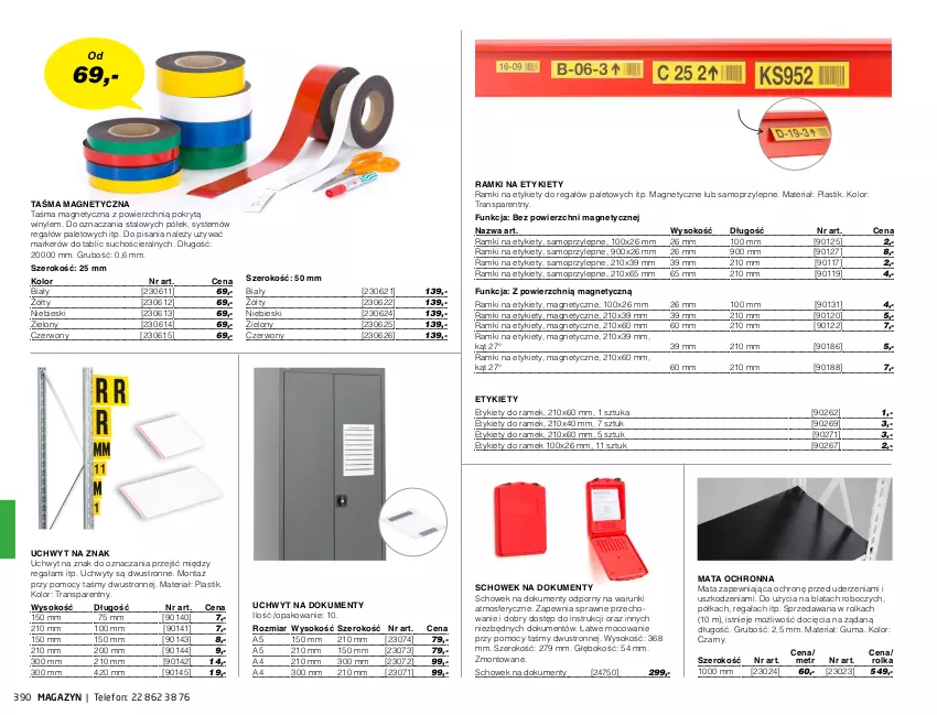 Gazetka promocyjna AJ Produkty - Marzec - ważna 01.03 do 31.03.2021 - strona 390 - produkty: Marker, Mata ochronna, Mop, Półka, Por, Regał, Sok, Telefon, Tran, Uchwyty