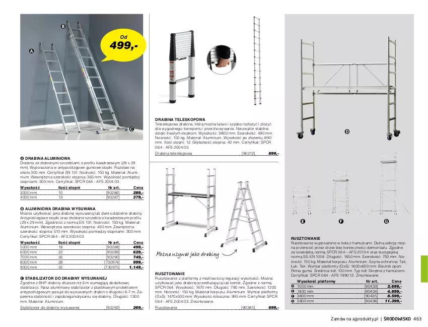 Gazetka promocyjna AJ Produkty - Marzec - ważna 01.03 do 31.03.2021 - strona 463 - produkty: Bieżnik, Drabina, Drzwi, HP, Por, Sok, Sport, Szyna, Teleskop, Top, Tran