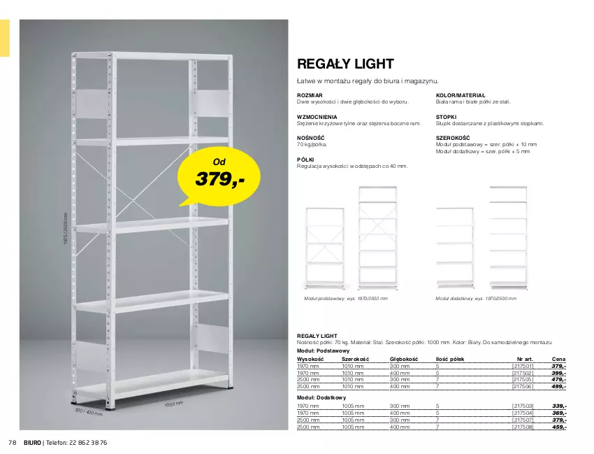 Gazetka promocyjna AJ Produkty - Marzec - ważna 01.03 do 31.03.2021 - strona 78 - produkty: Biuro, Półka, Rama, Regał, Sok, Telefon, Top