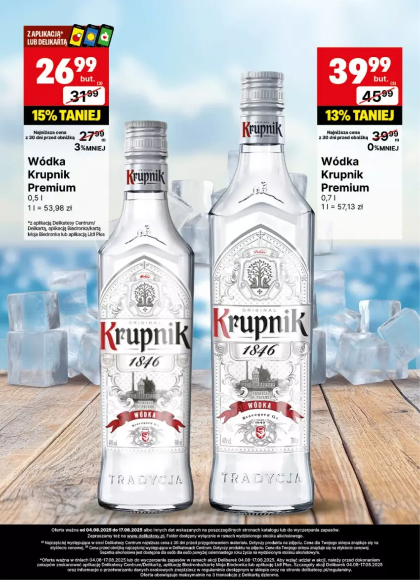 Gazetka promocyjna Delikatesy Centrum - Delibarek DC32-DC33 - ważna 04.08 do 17.08.2025 - strona 15 - produkty: Krupnik, Rama, Rum, Tran, Wódka