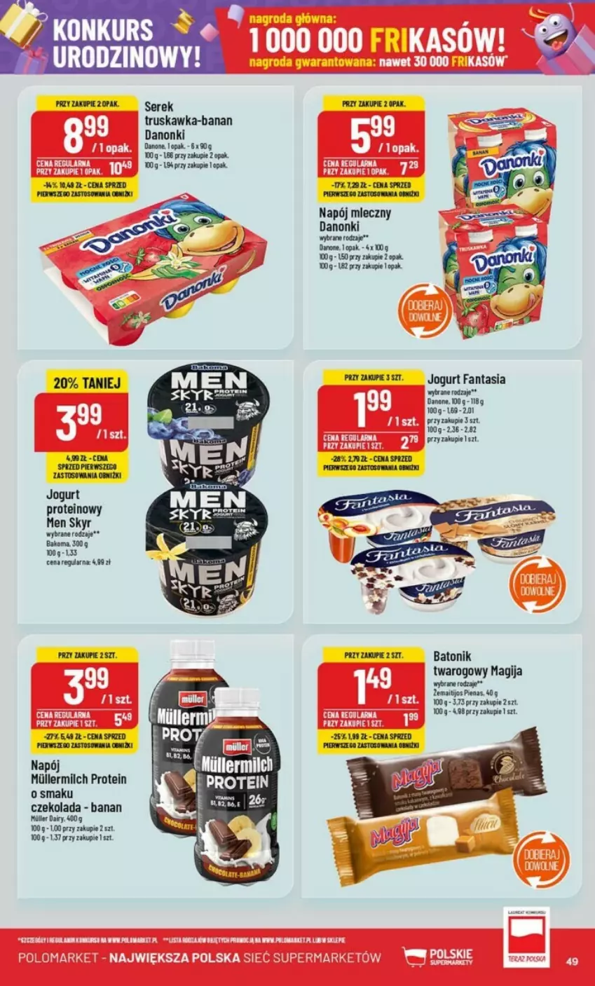 Gazetka promocyjna PoloMarket - ważna 02.10 do 08.10.2024 - strona 44 - produkty: Baton, Batonik twarogowy, Czekolada, Fa, Fanta, Jogurt, Magija, Napój, Napój mleczny, Ser, Serek, Tonik