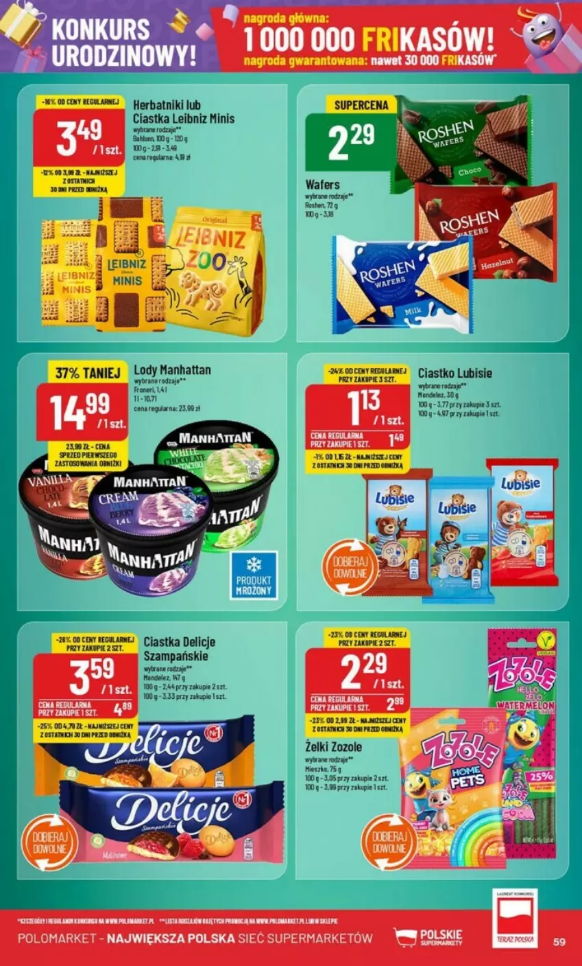 Gazetka promocyjna PoloMarket - ważna 02.10 do 08.10.2024 - strona 55 - produkty: Ciastka, Delicje, Lody, Lubisie