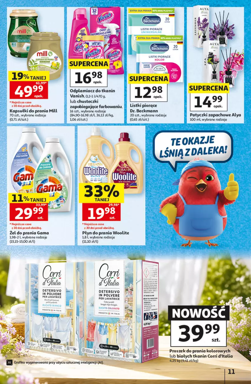 Gazetka promocyjna Auchan - 30 Lat Hipermarket - ważna 24.09 do 30.09.2026 - strona 11 - produkty: Chusteczki, Fa, Kapsułki do prania, Odplamiacz, Płyn do prania, Proszek do prania, Vanish, Woolite