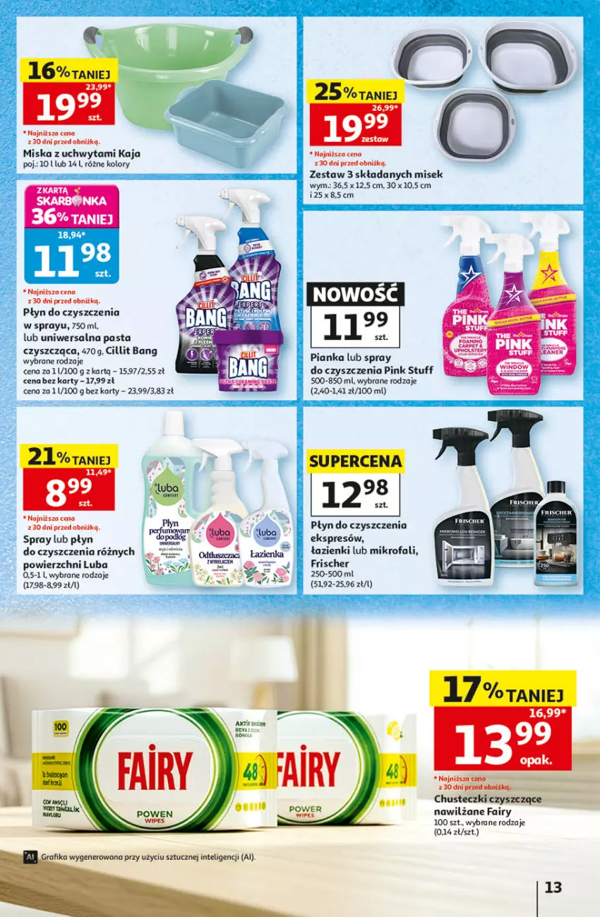 Gazetka promocyjna Auchan - 30 Lat Hipermarket - ważna 24.09 do 30.09.2026 - strona 13 - produkty: Chusteczki, Cillit Bang, Fa, Fairy, Intel, Miska, Spray do czyszczenia