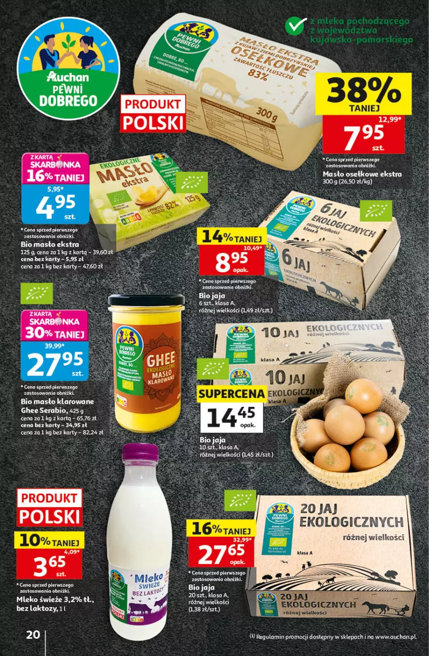 Gazetka promocyjna Auchan - 30 Lat Hipermarket - ważna 24.09 do 30.09.2026 - strona 20 - produkty: Jaja, Masło, Masło klarowane, Por