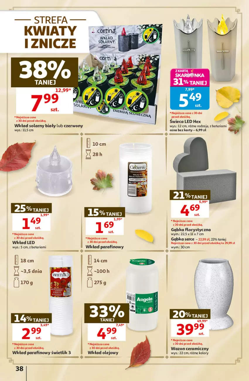 Gazetka promocyjna Auchan - 30 Lat Hipermarket - ważna 24.09 do 30.09.2026 - strona 38 - produkty: Bateria, Fa, Olej, Ser, Wazon, Wkład olejowy, Znicz