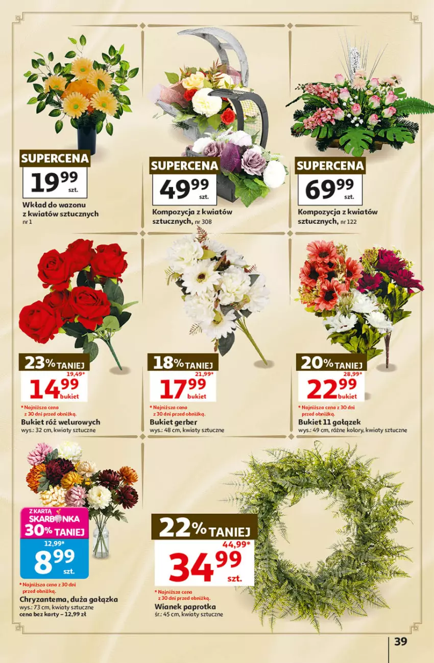 Gazetka promocyjna Auchan - 30 Lat Hipermarket - ważna 24.09 do 30.09.2026 - strona 39 - produkty: Bukiet, Chryzantema, Gerber, Wazon