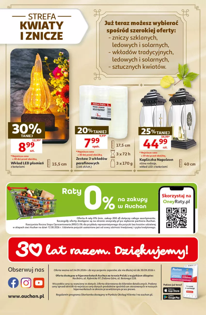 Gazetka promocyjna Auchan - 30 Lat Hipermarket - ważna 24.09 do 30.09.2026 - strona 40 - produkty: Bateria, Gra, Kosz, Leon, Oleo, Tera, Top, Znicz