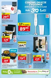 Gazetka promocyjna Auchan - 30 Lat Hipermarket - Gazetka - ważna od 30.09 do 30.09.2026 - strona 33 - produkty: Piec, Ustnik, Sos, Gra, Przewód, Blender, Czajnik, Kosz, Aquaphor, Tefal, Smoothie, Zelmer, Amica, Fa