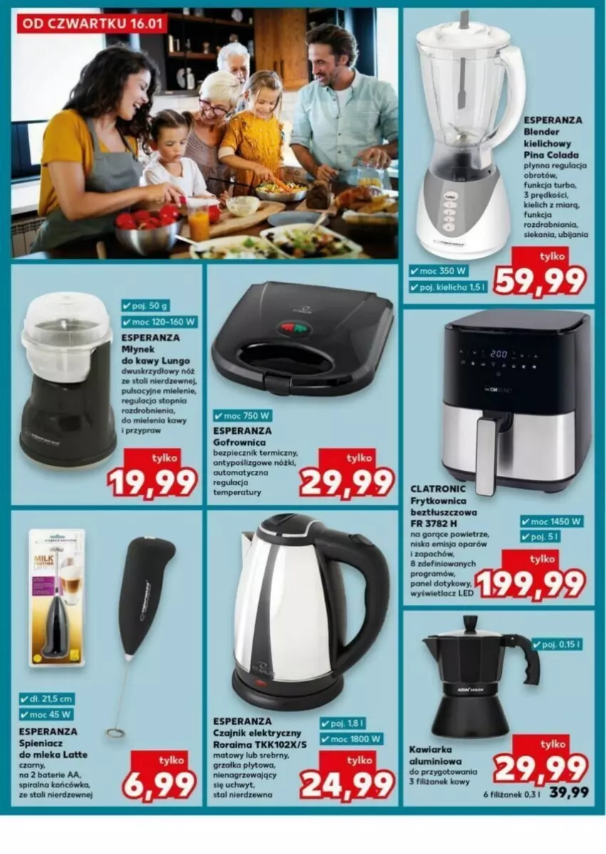 Gazetka promocyjna Kaufland - ważna 16.01 do 22.01.2025 - strona 13 - produkty: Blender, Czajnik, Czajnik elektryczny, Gofrownica, Gra, Grzałka, Kawiarka, Młynek, Młynek do kawy, Piec, Top