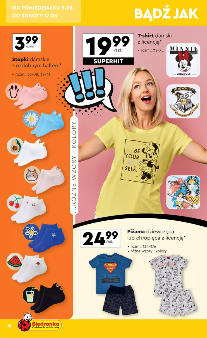 Gazetka promocyjna Biedronka - Okazje tygodnia - ważna 05.08 do 17.08.2024 - strona 18 - produkty: T-shirt, Top