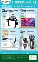 Gazetka promocyjna Biedronka - Okazje tygodnia - Gazetka - ważna od 17.08 do 17.08.2024 - strona 32 - produkty: Sok, Por, Koc, Gra, Papier, Słuchawki, Kosz, Biurko, Golarka, Tran, Sport, Telewizor, Szczoteczka, Fa