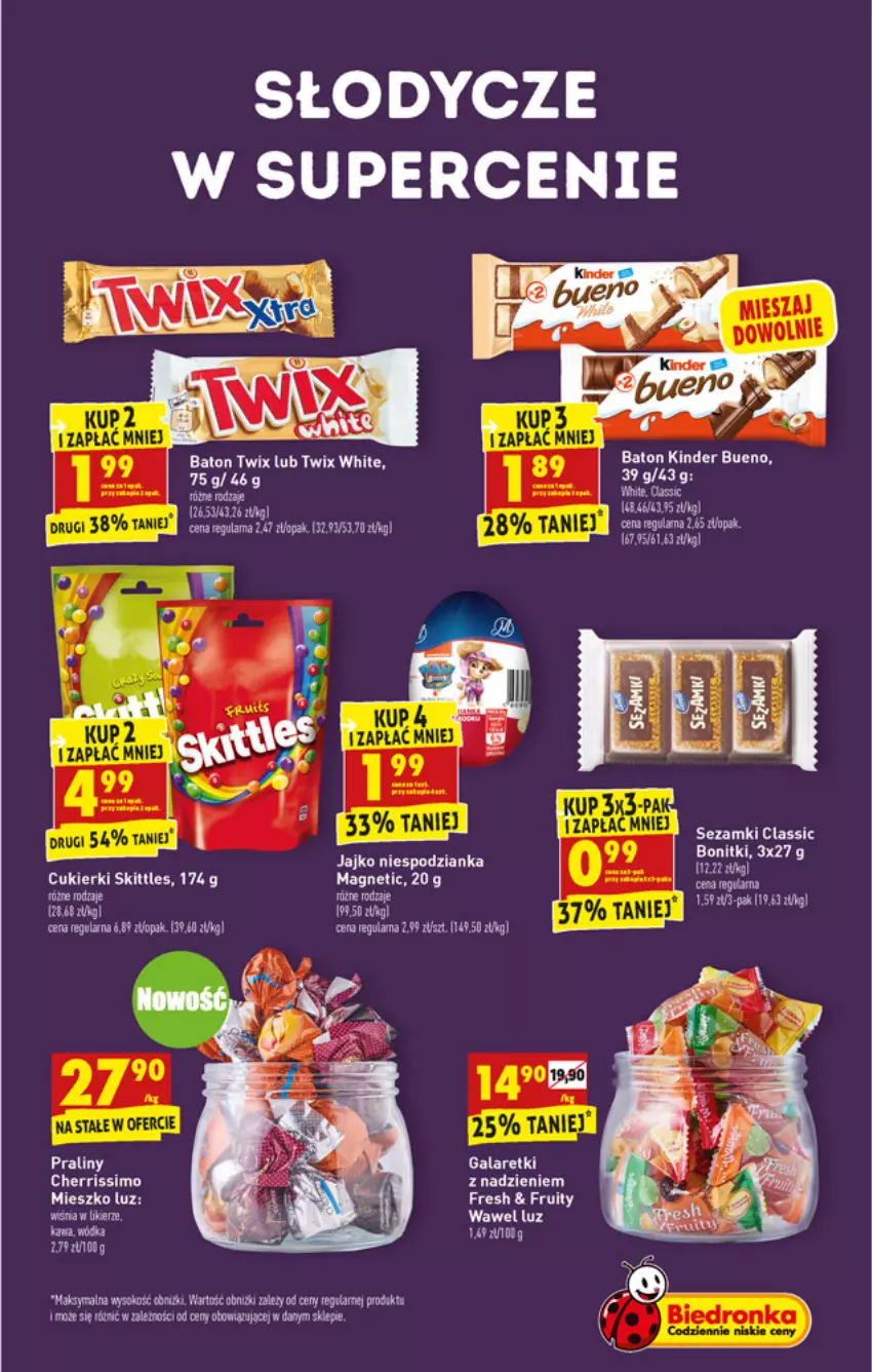 Gazetka promocyjna Biedronka - W tym tygodniu - ważna 28.02 do 05.03.2022 - strona 37 - produkty: Baton, Cukier, Cukierki, Gala, Galaretki, Kinder, Kinder Bueno, LG, Sezam, Twix, Wawel