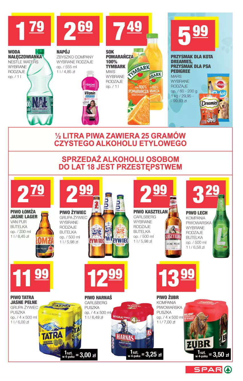 Gazetka promocyjna Spar - Spar - ważna 24.08 do 03.09.2025 - strona 7 - produkty: Carlsberg, Harnaś, Kasztelan, Napój, Piwa, Piwo, Pur, Sok, Tatra, Tymbark