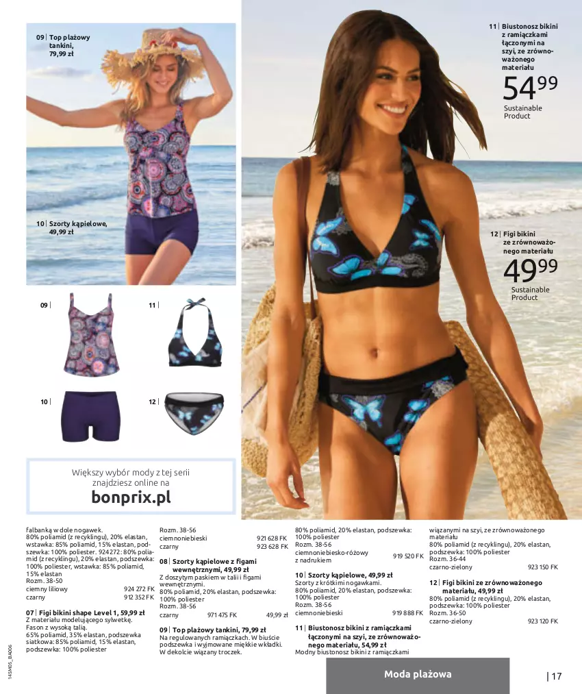 Gazetka promocyjna Bonprix - Letnie kolory - ważna 02.05 do 02.11.2022 - strona 19 - produkty: Bikini, Biustonosz, Fa, Figi, Ser, Sok, Szorty, Top, Wkładki