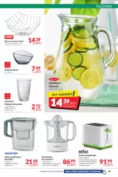 Gazetka promocyjna Makro - [Oferta promocyjna] Artykuły spożywcze i przemysłowe - Gazetka - ważna od 22.08 do 22.08.2022 - strona 25 - produkty: Dzbanek filtrujący, Top, Sok, Dzbanek, Kuchnia, Kosz, Salaterka, Pojemnik, Toster, Wyciskarka, Szklanka, Owoce