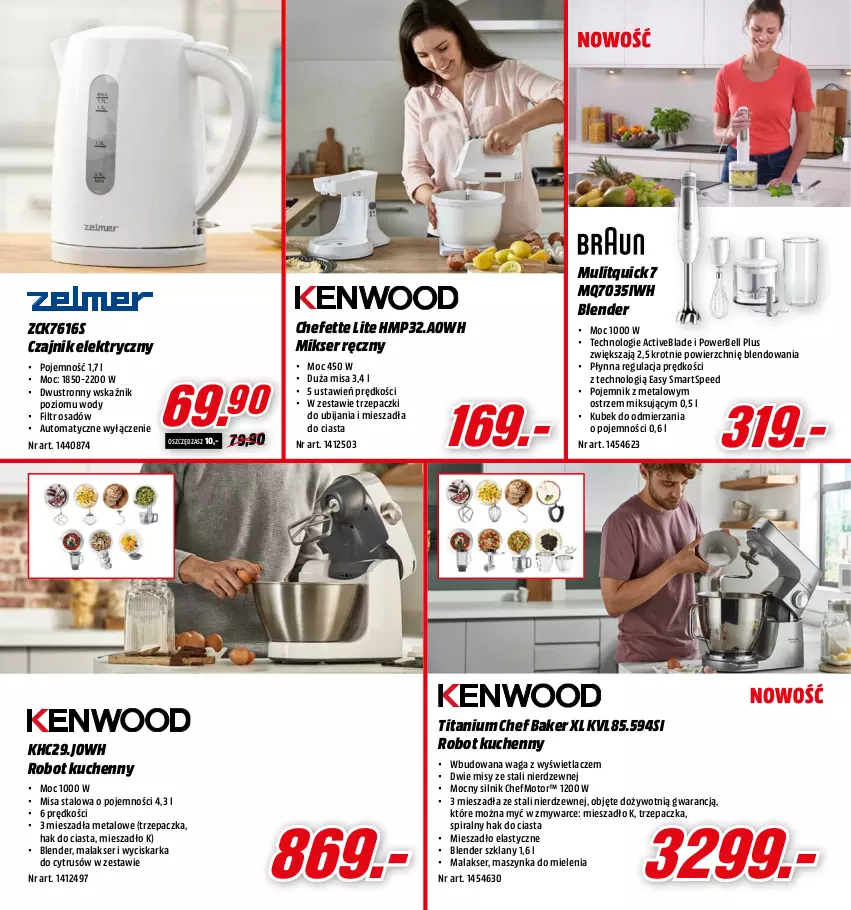 Gazetka promocyjna Media Markt - Gazetka Media Markt - ważna 12.10 do 30.10.2021 - strona 9 - produkty: Bell, Blender, Czajnik, Czajnik elektryczny, Kubek, Maszynka, Maszynka do mielenia, Mieszadło, Mikser, Mikser ręczny, Pojemnik, Robot, Ser, Szynka, Trzepaczka, Waga, Wyciskarka