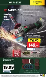 Gazetka promocyjna Lidl - GAZETKA - Gazetka - ważna od 03.02 do 03.02.2024 - strona 21 - produkty: Parkside, Ser, Papier, Szlifierka kątowa, Szlifierka, Akumulator