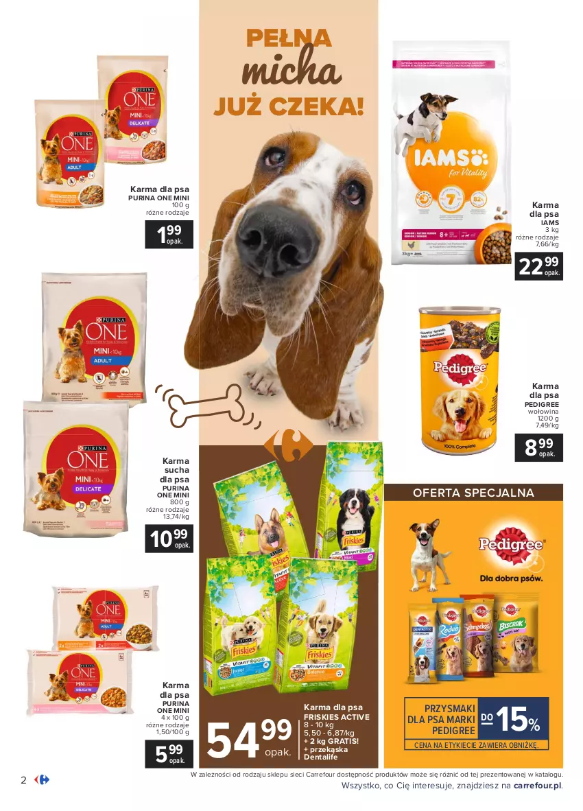 Gazetka promocyjna Carrefour - Gazetka Dla przyjaciół wszystko mamy - ważna 15.02 do 27.02.2021 - strona 2 - produkty: Friskies, Gra, Iams, Pedigree, Przysmaki, Pur, Purina, Wołowina