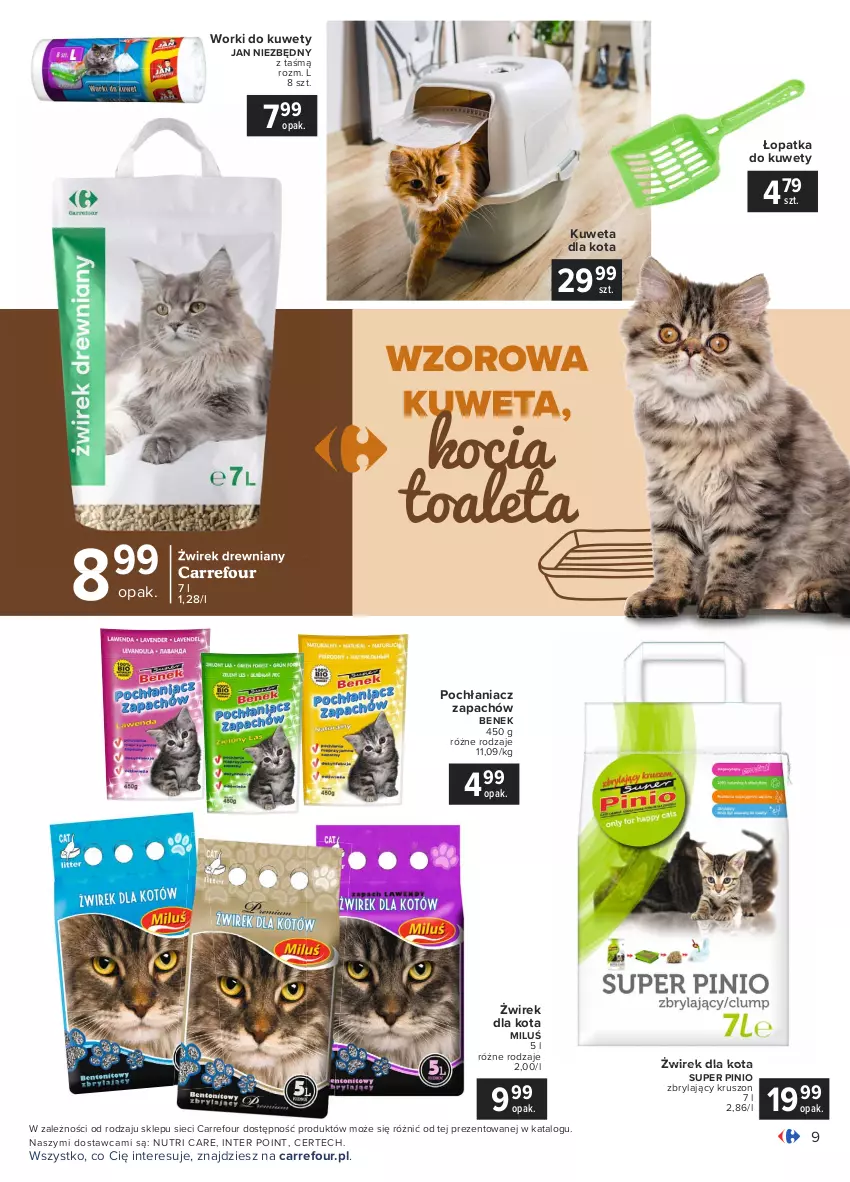 Gazetka promocyjna Carrefour - Gazetka Dla przyjaciół wszystko mamy - ważna 15.02 do 27.02.2021 - strona 9 - produkty: Jan Niezbędny, Koc, Kuweta, Super Pinio