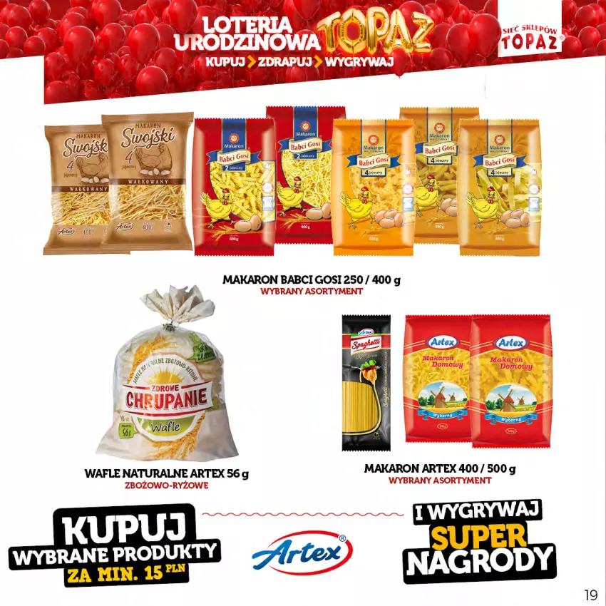 Gazetka promocyjna Topaz - Gazetka - ważna 17.04 do 18.06.2023 - strona 19 - produkty: Makaron