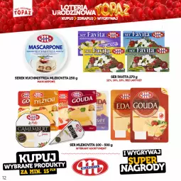 Gazetka promocyjna Topaz - Gazetka - Gazetka - ważna od 18.06 do 18.06.2023 - strona 12 - produkty: Ser, Mus, Favita, Mlekovita, Mascarpone, Sałat, Serek, Mleko, Fa