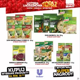 Gazetka promocyjna Topaz - Gazetka - Gazetka - ważna od 18.06 do 18.06.2023 - strona 25 - produkty: Sos, Zupa, Sałat, Kubek, Knorr