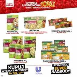 Gazetka promocyjna Topaz - Gazetka - Gazetka - ważna od 18.06 do 18.06.2023 - strona 26 - produkty: Bulion, Lion, Lack, Boczek, Klopsiki, Knorr